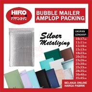 Silver Metalizing bubble Envelope Polybubble Bag Packing Envelope Polymailer Olshop Plain Size 11x11