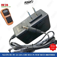 Brother PT-E110 PT-D210 PT-P300BT PT-E110VP 9V N521 printer power supply - 1 year - FULL BELT
