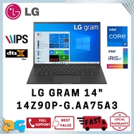 LG Gram 14-Z90P-G.AA56A3 (DEMO UNIT) / 16Gb DDR4 / 512Gb NVM.e SSD / WUXGA (1920 x 1200) IPS Laptop (Black)