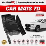 Fusion R 7D Car Carpet Mazda CX-60 Sky Activ Premium Full Set Trunk Car Carpet Custom FIT Mats