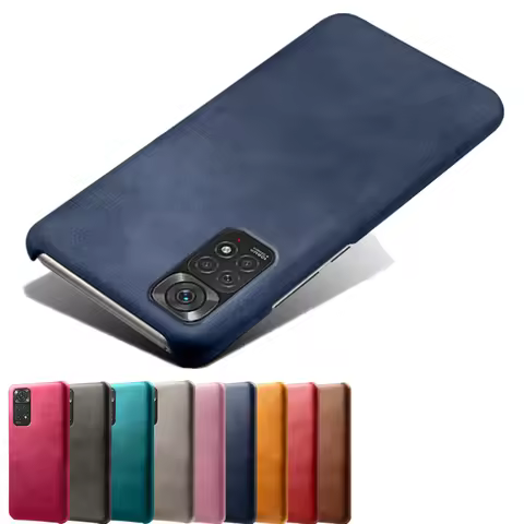 Redmi Note 11 For Xiaomi Redmi Note 11 11E 10 9 Pro 11T 11S 10S 9S Slim Vegan Leather Case For Redmi