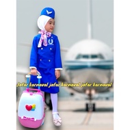 CHILDREN'S FLIGHT ATTENDANT CLOTHES, LITTLE FLIGHT ATTENDANT PROFESSIONAL CLOTHES CARNIVAL CLOTHES/