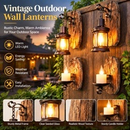 Loft Industrial Restaurant Wall Lamp Wood Vintage Light Bedside Bedroom Cafe Aisle Corridor Glass Wa