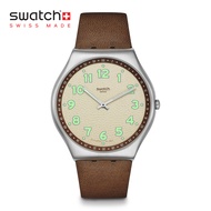 Swatch Skin Irony TABBY HEPCAT SS07S135 Brown Leather Strap Watch