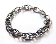 999純銀【純手工焊接迴旋鍊】純銀手鍊/男生手鍊/男女適用