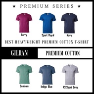 【Premium】Gildan Hammer Unisex Thick Material 100% Cotton Plain Round Neck Premium T-Shirt - BERRY RO