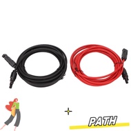PA-HOME  Panel Wire, 12AWG Wire Black 3 Meter + Red 3 Meter  Extension Cable, Waterproof 4mm² Diamet