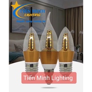 COMBO of 5 candle bulbs, 3-mode corn bulbs E27/E14 5W, Decorate stairs, walls, chandeliers....