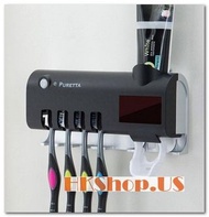 美國品牌 Puretta UVC紫外線牙刷滅菌器 | 多功能浴室置物架 牙刷消毒器 (包郵費自取)