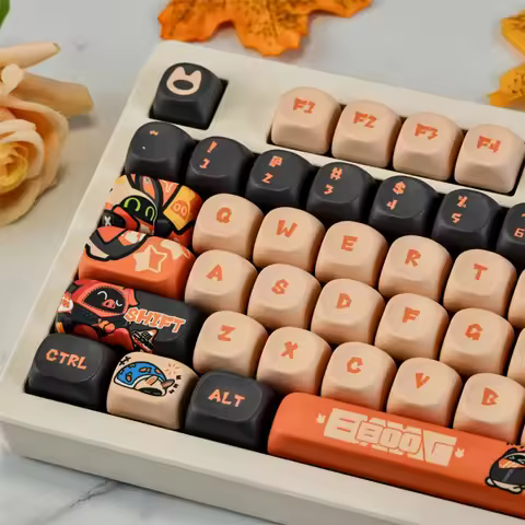Cute Anime Keycaps Set 130 Keys Custom PBT MOA Profile Keyboard Keycap For MX Swithes Mechanical Key