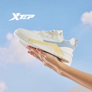 Xtep Women Sneakers Fashion Breathable Support Non-Slip Comfortable Stitching Textile Leather