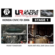 Honda Civic FD 2006 1.8 2.0 Ultra Racing STAGE 1 SET (TW2-888 + AR19-064)