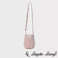 Legato Largo 小法式鬱金香斜背包- 拼色粉紅