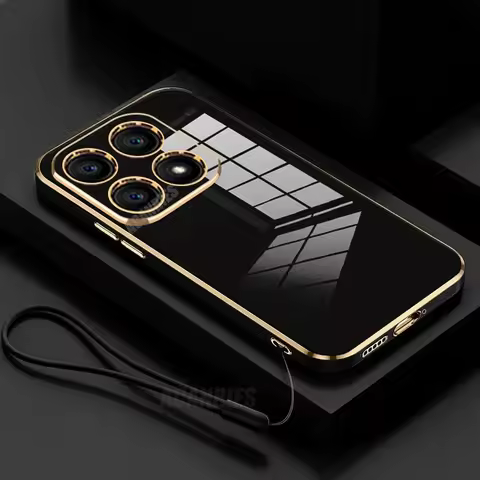 Mi14t Luxury Plating Lanyard Silicone Case On For Xiaomi Mi 14t Pro 14tpro Mi14 14 T 12t 11t Mi13t S