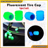 Stem Air Caps Cover Glowing Tire Nut DIY Stylish Silicone Fluorescent Tire Cap Tyre Nut Luminuos Valve Cap Penutup Tayar