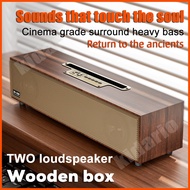 READY XM-520 Double loudspeaker SoundBox High Quality Bluetooth Speaker Good Sound Good Bluetooth Speaker Wireless Wooden Retro