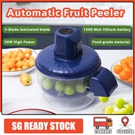 【SG STOCK】 Automatic Fruit Peeler USB Rechargeable Practical Multipurpose Peeler Machine for Picnic 