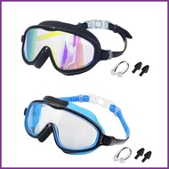 Kids Goggles Anti-Fog Wide View Swimming Glasses with Nose Clip & Earplugs Swimming Goggles Kids for