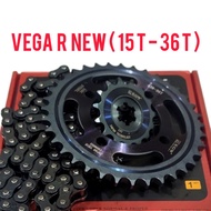 GEAR SET VEGA R / CHAIN KIT VEGA R NEW / PULL GEAR VEGA R SIZE 36T