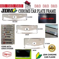 3 SIZE JDM CHROME DAIHATSU COVER JAPAN ABS CAR PLATE FRAME CAR PLATE CASING MYVI MG3 G3 AXIA BEZZA  