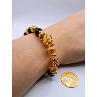 Chinese Piyao Feng Shui Double Dragon Bracelet