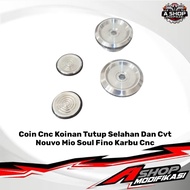 Coin Cnc Coin Cover Selahan And Cvt Nouvo Mio Soul Fino Carburetor Cnc