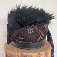 Iket Kepala Madura/ Blangkon Rambut Palsu Jawa/Topi udeng rambut palsu Bali pria /Iket Sunda Pria