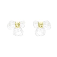 [With Box] HEFANG HEFANG White Iris Cube Sugar Earrings Earrings Birthday Gifts Earrings