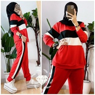 PCS SET ISWARI FASHION WOMEN'S CLOTHING BABYTERRY TOP AND PANTS SET MS 2 SIZES L AND JUMBO WITH PROD