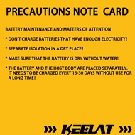 KEELAT Reminder Card for the product about the keelat tools & impact wrench