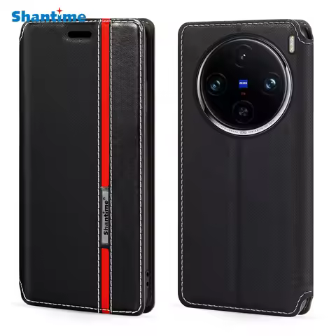 For Vivo X100S Pro 5G Case Fashion Multicolor Magnetic Closure Leather Flip Case Cover with Card Hol