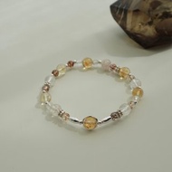 amber dawn/黃水晶 黑銅鈦晶 雪花幽靈 白水晶/水晶手鍊 客製化