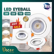 [2 Years Warranty] 3W 5W 7W 10W LED Eye ball LED Recessed Eyeball Spotlight Round LED Downlight Spotlight Spot light