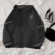 jaket resleting wanita Love jaket wanita terbaru 2023 l xl xl 3xl 4xl baju othres wanita dewasa hood