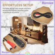 WARREEN 5 Pin DIN Female to 2 for RCA Male, Strong Grip Professional Sound Adapter Cable, Compact 1.