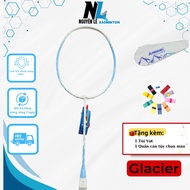 Pre-strung Kawasaki GLACIER 5U Badminton Racket with free grip bag