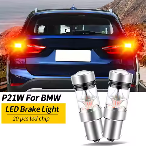 2pcs LED Brake Light Blub Lamp P21W BA15S Canbus For BMW X1 E84 F48 X3 F25 G01 F97 X6 E71 E72 Z3 Z4 