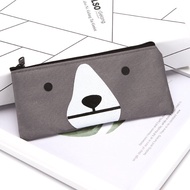 KOTAK PENSIL KAIN KANVAS KARAKTER BEAR LUCU TEMPAT PENSIL SERBAGUNA MOTIF DOGGY DOMPET PENSIL CANVAS