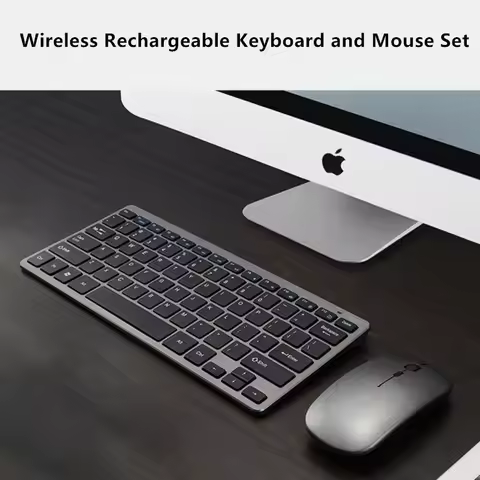Home Office Ultra-thin Wireless Charging Silent Keyboard and Mouse for iMac Pro Computer Keyboard fo