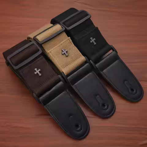 Electric Guitar Strap Acoustic Folk Guitarra Belt Straps Vintage Cross Personality Guitar Straps Pic
