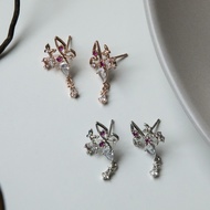[ZANZAN ZANZAN] Butterfly Colorful Diamond Earrings [EK21BG006]