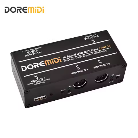 DOREMiDi High-Speed USB HOST 3G MIDI Host Box MIDI Host USB To MIDI Converter UMH-30