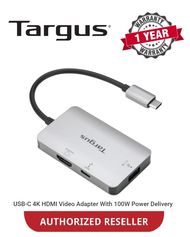 TARGUS ADAPTER USB-C 4K HDMI VIDEO ADAPTER WITH 100W POWER DELIVERY