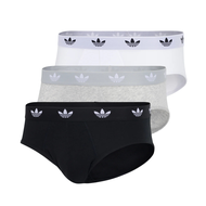 adidas กางเกงในผู้ชาย ผ้ายืดคอตตอน แพ็ก 3 ตัว คละสี ICONIC LOGO CFC - 3PK BRIEF - BLACK