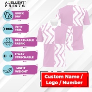 Axellent Prints Pink Fusion Revival Jersey Retro Collar Shirt Sublimation Jersey Custom Name Retro Viral