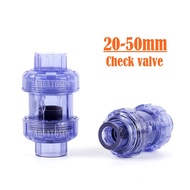 PVC One Way Check Valve Transparent Union Non-Return Valve PVC Pipe Fittings Plumbing System Parts W