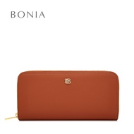 Bonia Brown Cindy Long Zippered Wallet