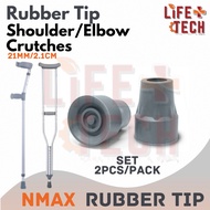 Anti Slip Rubber Tips 2pcs (21mm) | Axillary, Shoulder & Elbow Crutches | Getah Tongkat 拐杖四腳 套