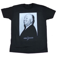 Alfred Hitchcock Adult New T-Shirt - Classic B & White Profile Photo
