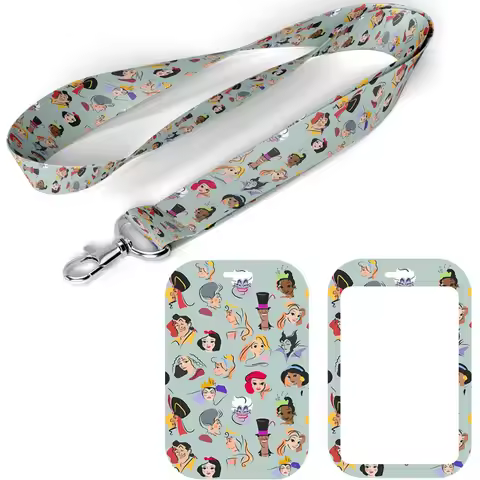 A3712 Cartoon Queen Lanyard Card Holder Neck Strap for Student ID Card Straps Badge Holder Hanging R